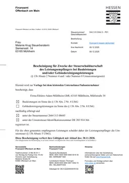 Download PDF-Datei: Nachweis zur Steuerschuldnerschaft